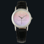 Moderner farbiger Glitzer Glitzern Personalisiert  Armbanduhr<br><div class="desc">Moderner farbiger Glitzer Glitzern Personalisiert Name</div>