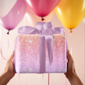 Moderner farbiger Glitzer Glitzern Personalisiert  Geschenkpapier