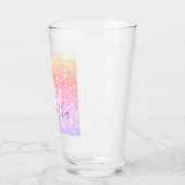 Moderner farbiger Glitzer Glitzern Personalisiert  Glas (Links)
