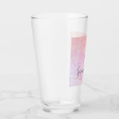 Moderner farbiger Glitzer Glitzern Personalisiert  Glas (Rechts)