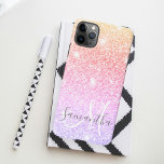 Moderner farbiger Glitzer Glitzern Personalisiert  iPhone 11Pro Max Hülle<br><div class="desc">Moderner farbiger Glitzer Glitzern Personalisiert Name</div>