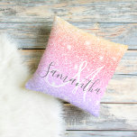 Moderner farbiger Glitzer Glitzern Personalisiert  Kissen<br><div class="desc">Moderner farbiger Glitzer Glitzern Personalisiert Name</div>