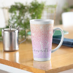 Moderner farbiger Glitzer Glitzern Personalisiert  Milchtasse<br><div class="desc">Moderner farbiger Glitzer Glitzern Personalisiert Name</div>
