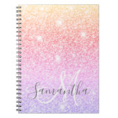 Moderner farbiger Glitzer Glitzern Personalisiert Notizblock (Vorderseite)
