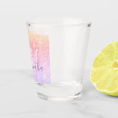 Moderner farbiger Glitzer Glitzern Personalisiert Schnapsglas (Rechts)