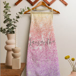 Moderner farbiger Glitzer Glitzern Personalisiert  Schürze<br><div class="desc">Moderner farbiger Glitzer Glitzern Personalisiert Name</div>