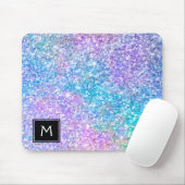 Moderner farbiger Glitzer mit schwarzem Akzent Mousepad (Mit Mouse)