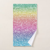 Moderner farbiger Glitzer Ombre Badhandtuch Set (Handtuch)