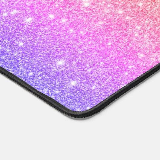 Moderner, farbiger Glitzer-Script-Name Schreibtischunterlage (Ecke)