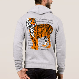Moderner, farbiger Tigerdruck mit Text für Jugendl Hoodie