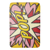 Moderner farbiger typografischer Fun-Comic-Pop Badematte (Vorderseite Vertikal)