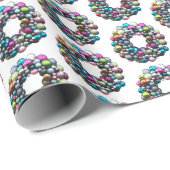 Moderner, farbiger Weihnachtskranz Geschenkpapier (Rolleneckpunkt)
