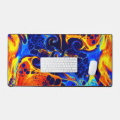 MODERNER, FARBLICHER WAVY ABSTRAKTER STIL SCHREIBTISCHUNTERLAGE (Tastatur & Maus)