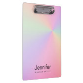 Moderner Farbverlauf bunter holografischer Makeup- Klemmbrett (Rechts)