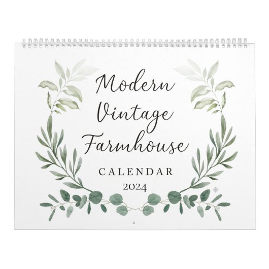 Moderner Farmhaus-Kalender 2024 Kalender (Titelbild)