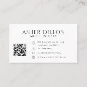Moderner Faux-Leinen-Hochzeitsfotograf QR-Code Visitenkarte (Vorderseite)