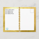 Moderner Feather Weihnachtsbaum Feiertagspostkarte (Rückseite)