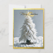 Moderner Feather Weihnachtsbaum | FOTO Feiertagskarte (Vorderseite)