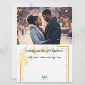 Moderner Feather Weihnachtsbaum | FOTO Feiertagskarte (Rückseite)