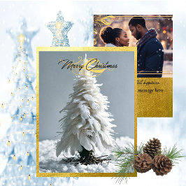 Moderner Feather Weihnachtsbaum | FOTO Feiertagskarte