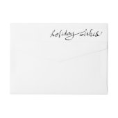 Moderner Feiertag wünscht schwarzes (Rückseite)