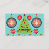 Moderner Feiertags-fröhliche Visitenkarte (Rückseite)