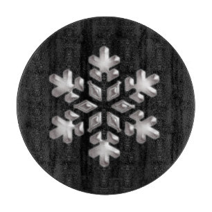 Moderner Feiertags-Schwarzweiss-Schneeflocke Schneidebrett