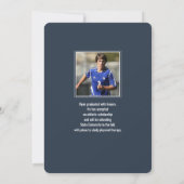 Moderner, feiner Abschluss | Navy Blue | 2 FOTO Einladung (Rückseite)