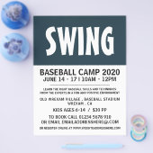 Moderner, feiner Baseball Camp Advert Flyer (Einzeln)