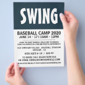 Moderner, feiner Baseball Camp Advert Flyer (Hand)