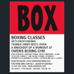 Moderner, feiner, Boxing Class Adverter Flyer<br><div class="desc">Moderne,  fette Boxing Class-Flyer im Visitenkarten-Store.</div>