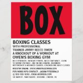 Moderner, feiner, Boxing Class Adverter Flyer (Vorne)