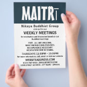 Moderner, feiner buddhistischer Flyer für Gruppenw (Hand)