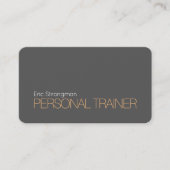 Moderner, feiner Duomton in Grauorange Visitenkarte (Vorderseite)