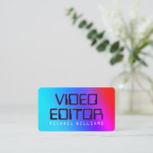 Moderner, feiner Farbverlauf Visitenkarte (Stehend Vorderseite)