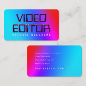 Moderner, feiner Farbverlauf Visitenkarte (Vorne/Hinten)