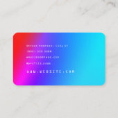 Moderner, feiner Farbverlauf Visitenkarte (Rückseite)