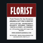 Moderner, feiner, florentinischer Flyer für Werbun<br><div class="desc">Moderner,  feiner,  floristrischer Flyer für Werbung im Business Card Store.</div>