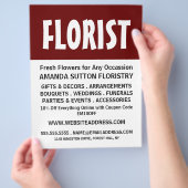 Moderner, feiner, florentinischer Flyer für Werbun (Hand)