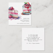 Moderner, feiner Koch für Wasserfarben Baker Kondi Quadratische Visitenkarte (Vorne/Hinten)