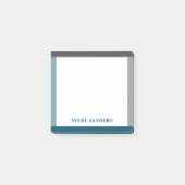 Moderner, feiner Name Einfache Grenze Post-it Klebezettel (Vorderseite)