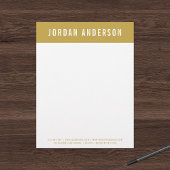 Moderner, feiner Name mit bearbeitbarer Headerfarb Briefbogen