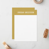 Moderner, feiner Name mit bearbeitbarer Headerfarb Mitteilungskarte (Vorderseite/Rückseite Beispiel)