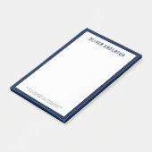 Moderner, feiner Name mit EDITABLE Border Color Post-it Klebezettel (angewinkelt)