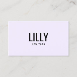 Moderner, feiner Schriftart Lavender Visitenkarte