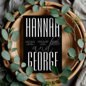 Moderner, feiner schwarz-weißer QR-Code Einzigarti Einladung