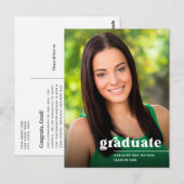 Moderner, feiner Typografie-Foto-Abschluss Postkarte (Vorne/Hinten)