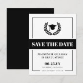 Moderner, feiner und eleganter Abschluss Save The Date (Vorne/Hinten)
