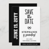 Moderner, feiner und eleganter Abschluss Save The Date (Vorne/Hinten)