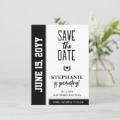 Moderner, feiner und eleganter Abschluss Save The Date (Stehend Vorderseite)